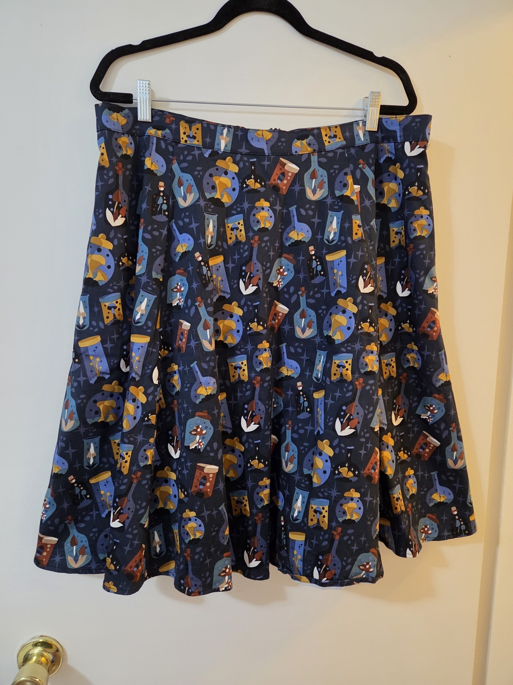 Women's Mystic Mushroom Cotton Midi Skirt